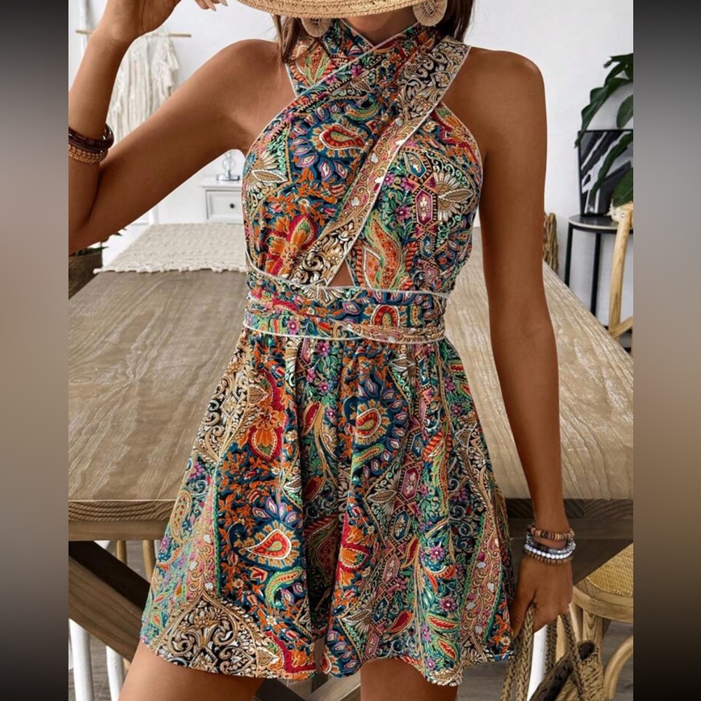 New to Posh C 🔆| Mirage Euro Style Halter Romper Casual Resort Wear - Picture 8 of 12